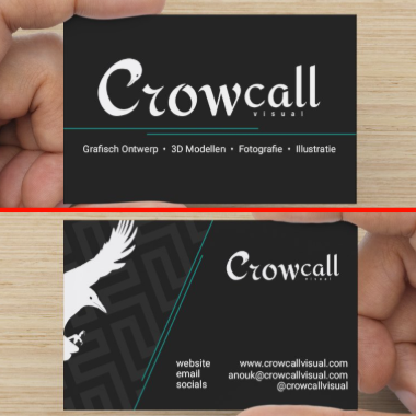 Visitekaartje voor Crowcall Visual (placeholder tot de fysieke kaartjes zijn ontvangen)