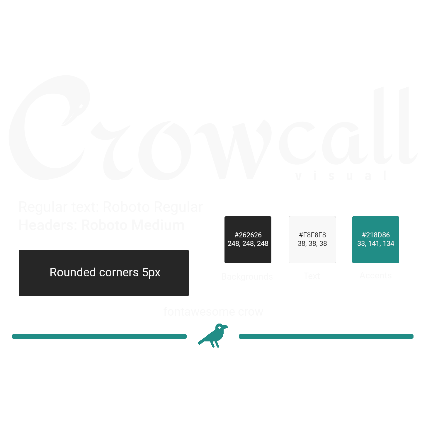 Kleine styleguide van Crowcall Visual